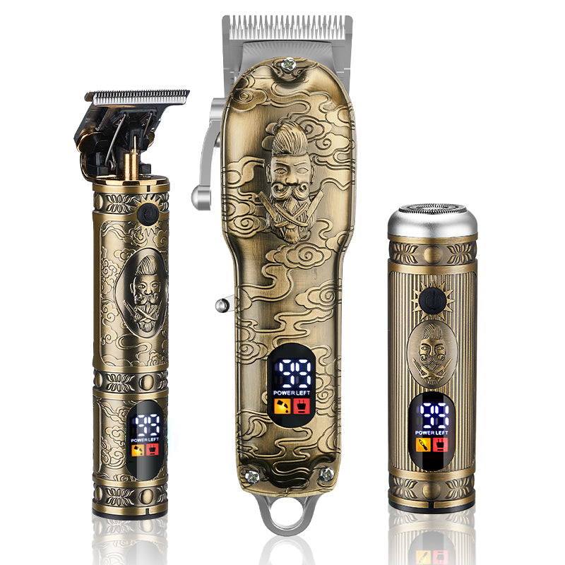 3-in-1 Hair Clippers with Precision Metal Grooming Kit