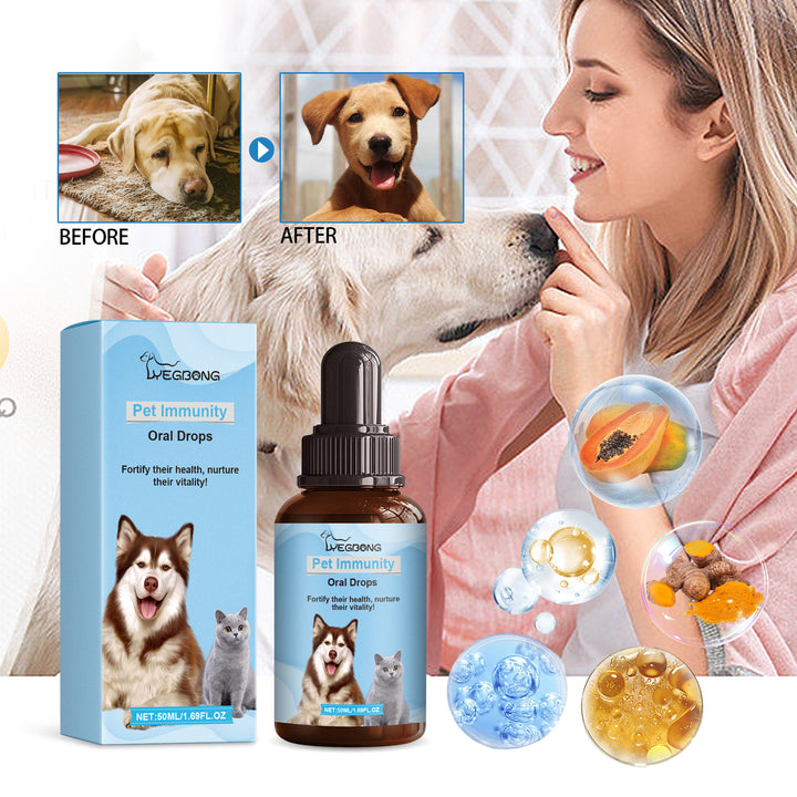 Pet Immune Drops for Cats & Dogs Daily Immune Support