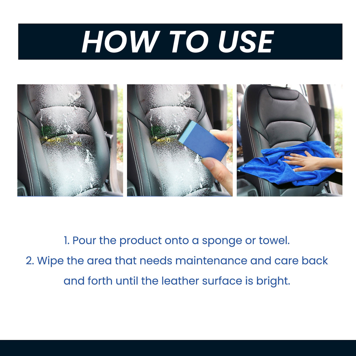 Leather Cleaner Cream for Fresh, Bright Car Interiors