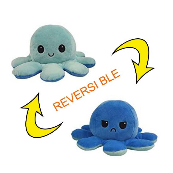 Reversible Octopus Plushie for Mood-Switching Comfort