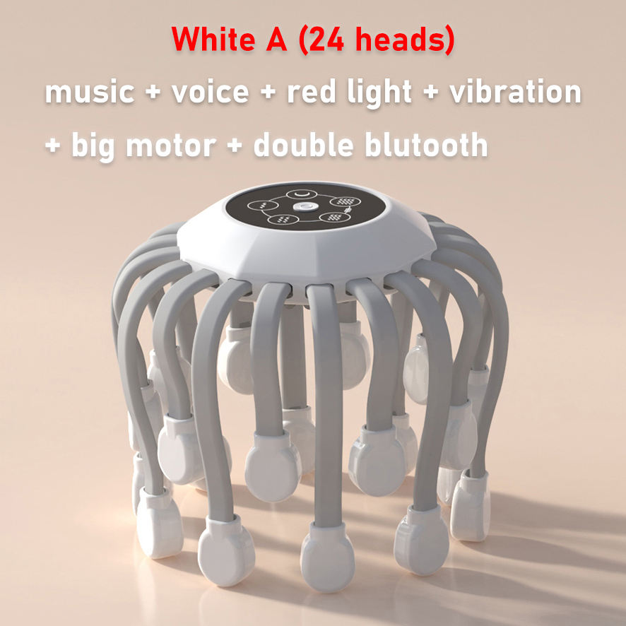 Scalp Massager with 20 Heads, 5 Modes & Red Light Tips