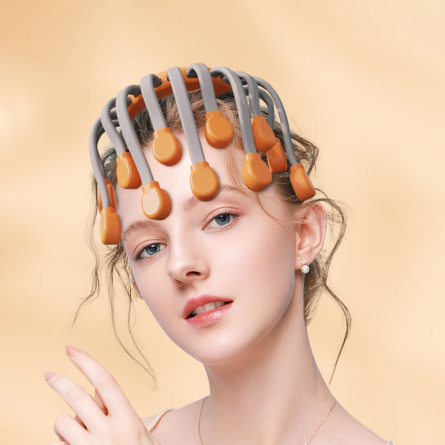 Scalp Massager with 20 Heads, 5 Modes & Red Light Tips