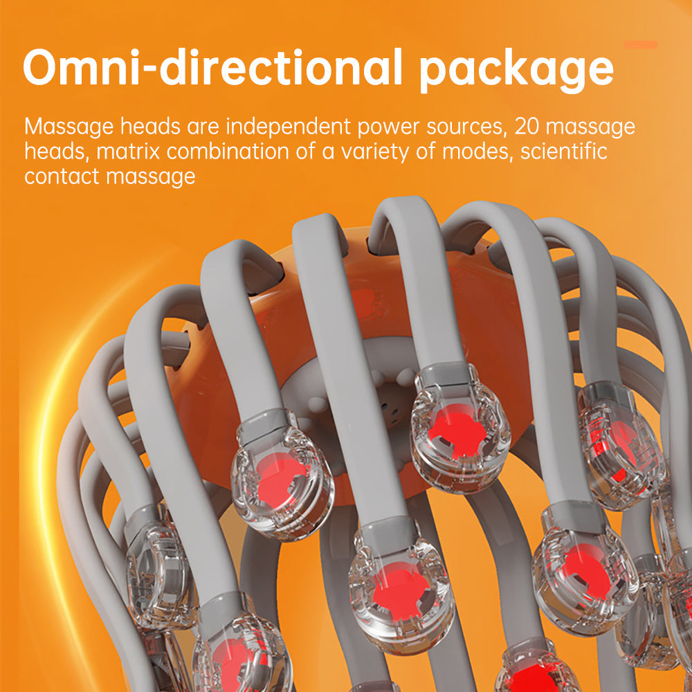 Scalp Massager with 20 Heads, 5 Modes & Red Light Tips