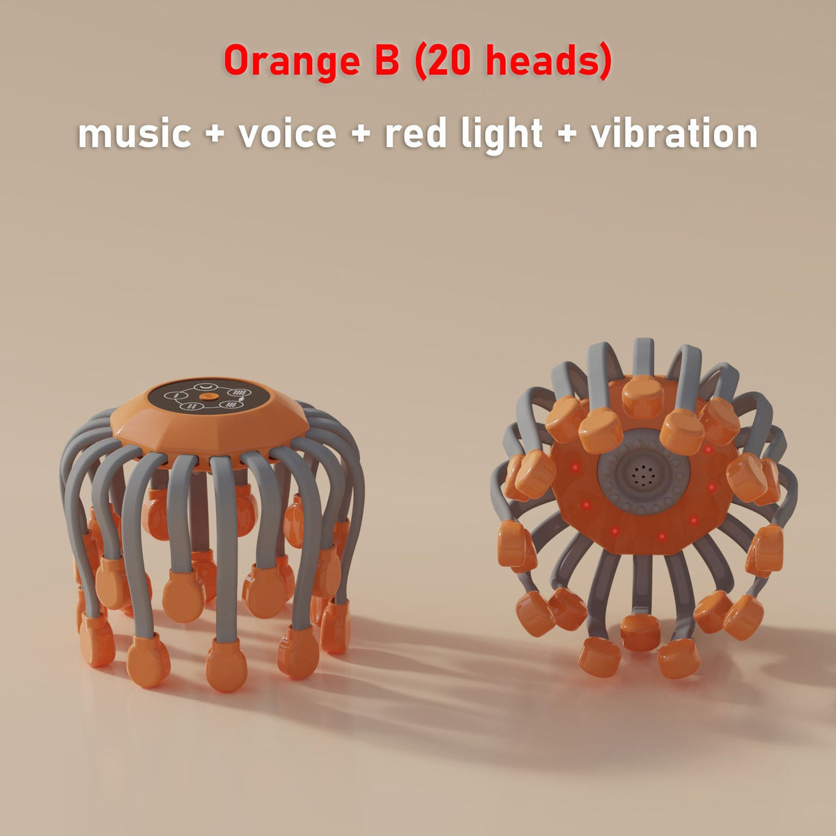 Scalp Massager with 20 Heads, 5 Modes & Red Light Tips