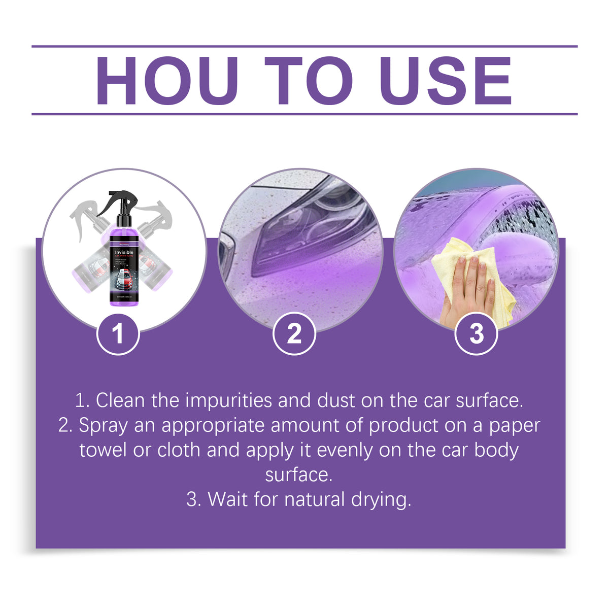 Car Paint Protective Spray for Water and Dirt Defense