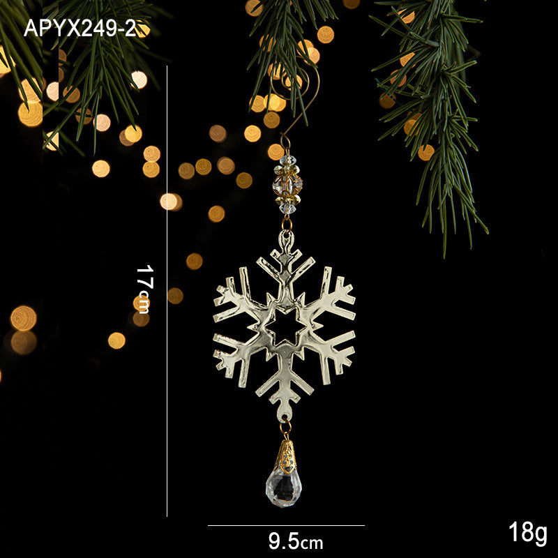 Crystal Snowflake Christmas Ornaments for Elegant Trees