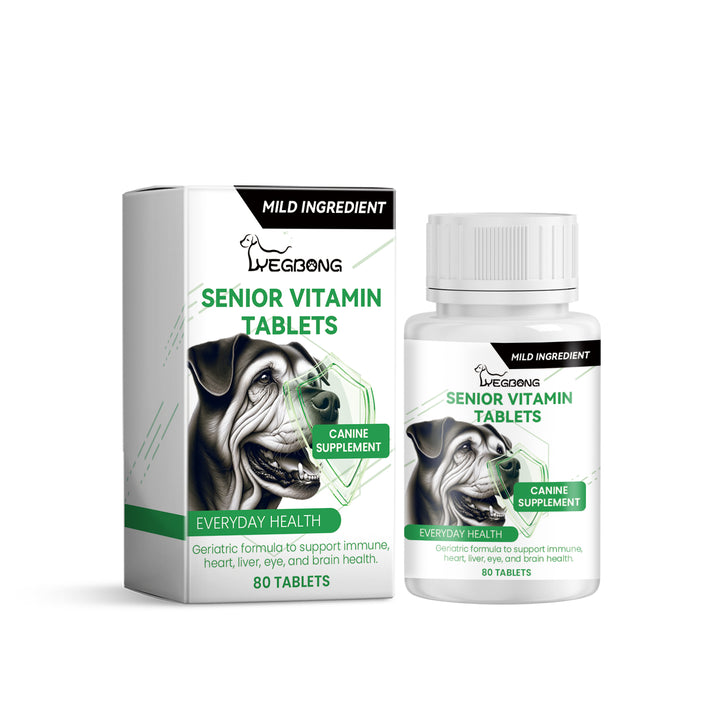 Senior Dog Vitamin Tablets for Daily Nutrition Support