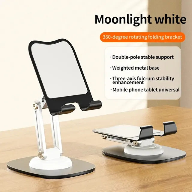Phone Stand for Desk, 360° Rotating Aluminum Holder