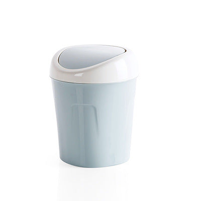 Mini Desktop Trash Can with Swing Lid for Coffee Table