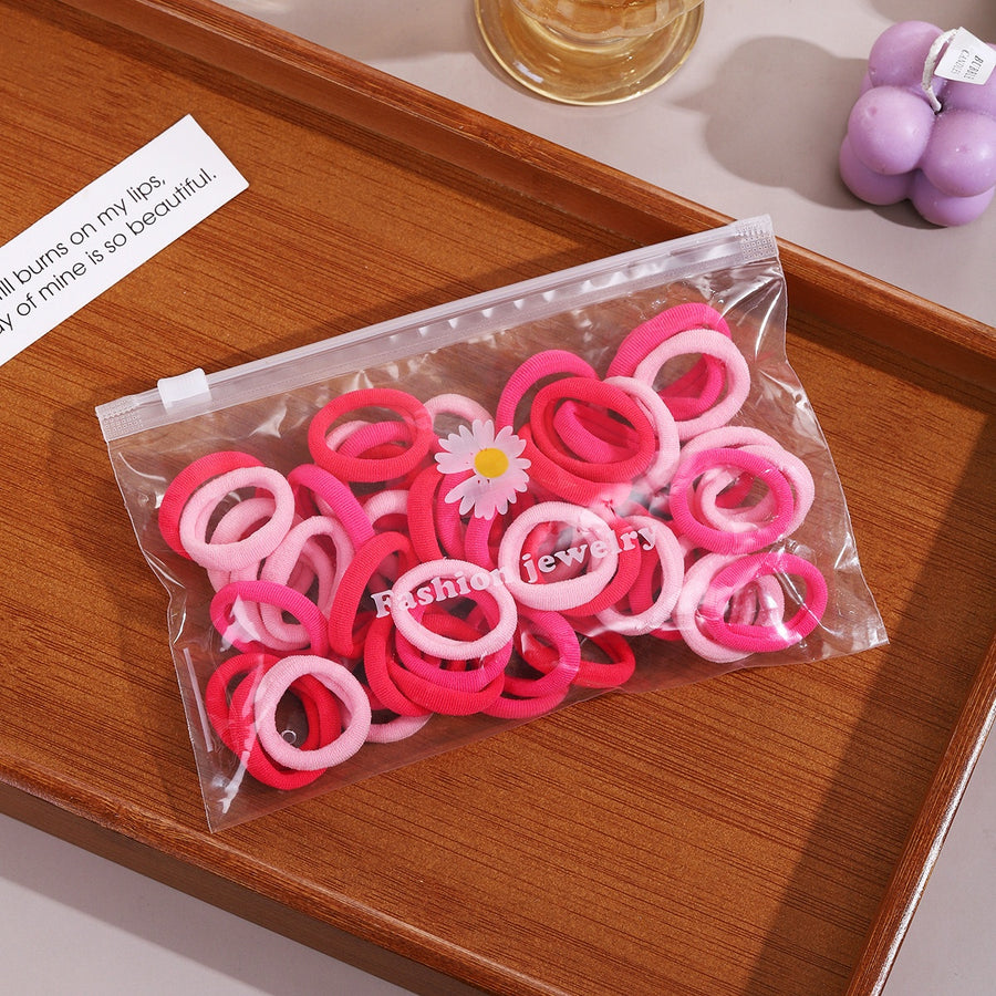Children's Hair Loops: 50 Colorful 3cm Hair Ties