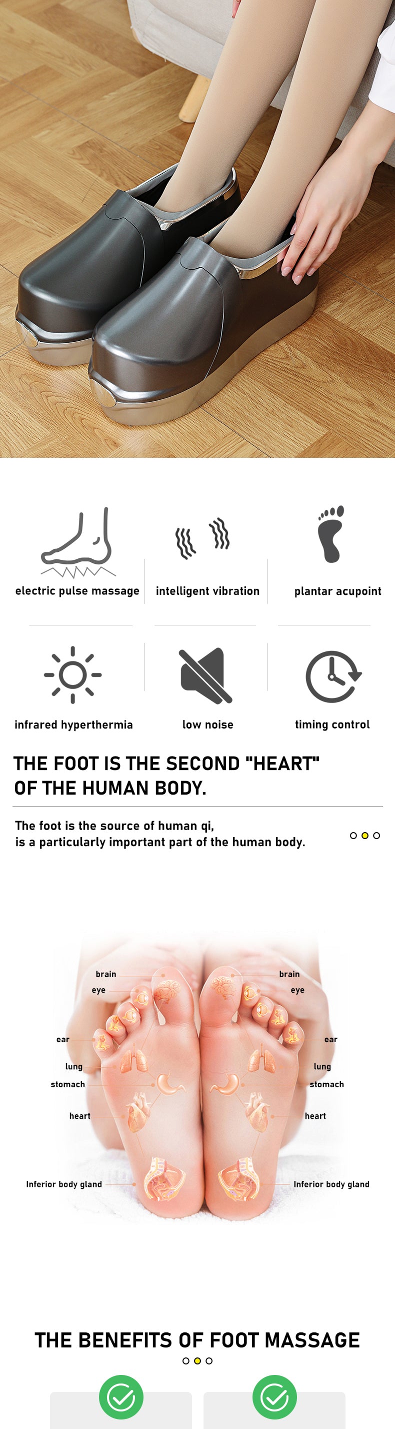 Acupressure Massage Shoes — Heated Moxibustion Therapy