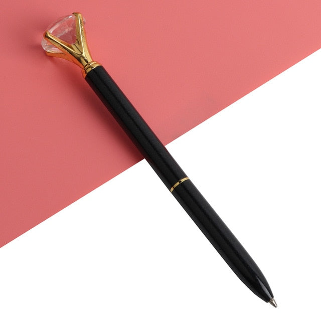 Big Gem Kawaii Ballpoint Pen with Sparkly Diamond Top