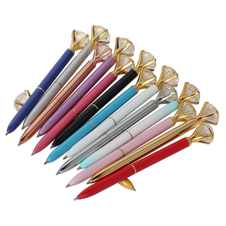 Big Gem Kawaii Ballpoint Pen with Sparkly Diamond Top