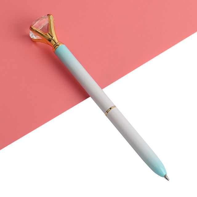 Big Gem Kawaii Ballpoint Pen with Sparkly Diamond Top