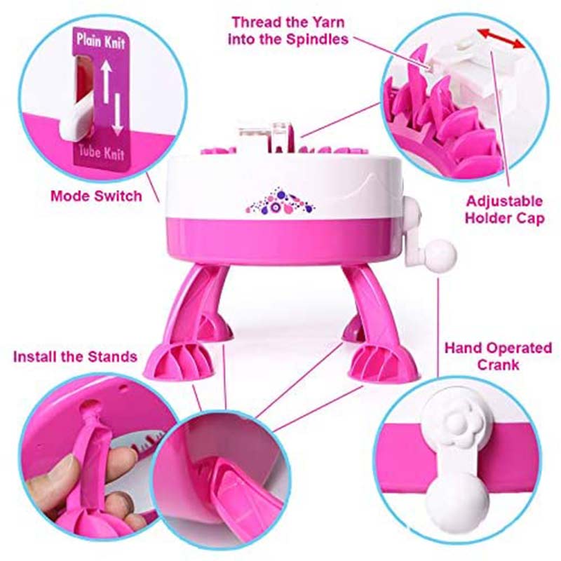22-Needle Knitting Machine for Easy Wool Crafting