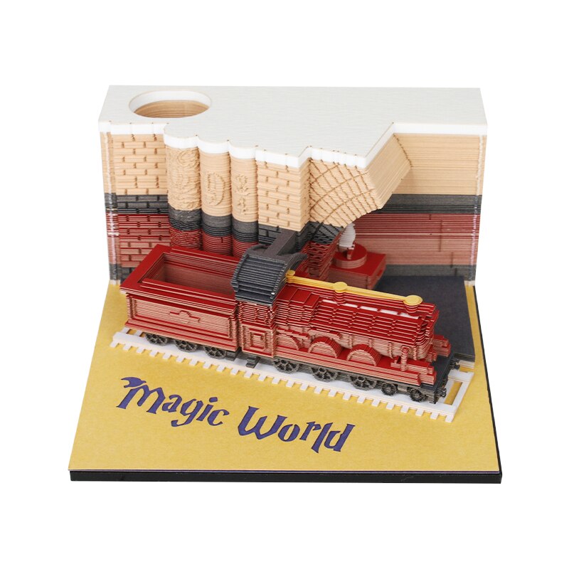 3D Castle Notepad Calendar With Warm LED Desk Light