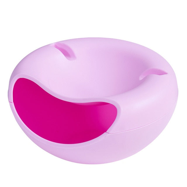 Snack Bowl with Side Pocket for Shells and Pits