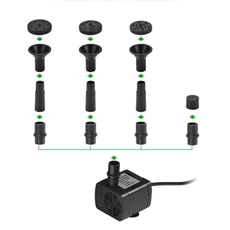 Solar Garden Fountain with 1.5W Panel and Spray Nozzles