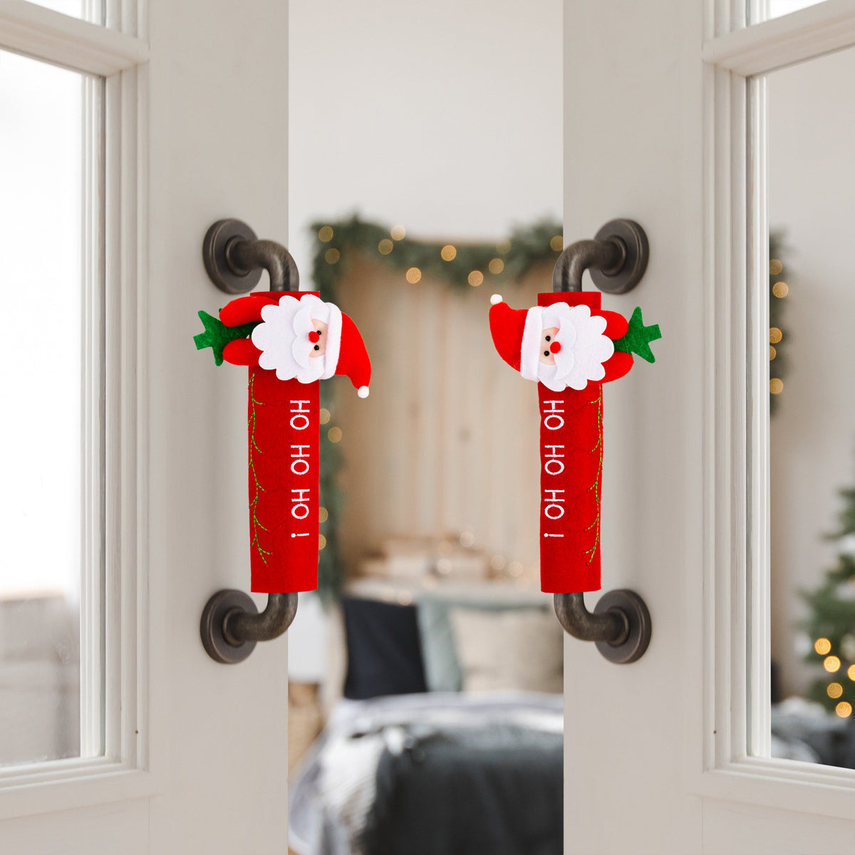 Christmas Handle Covers for Festive Kitchen Decor