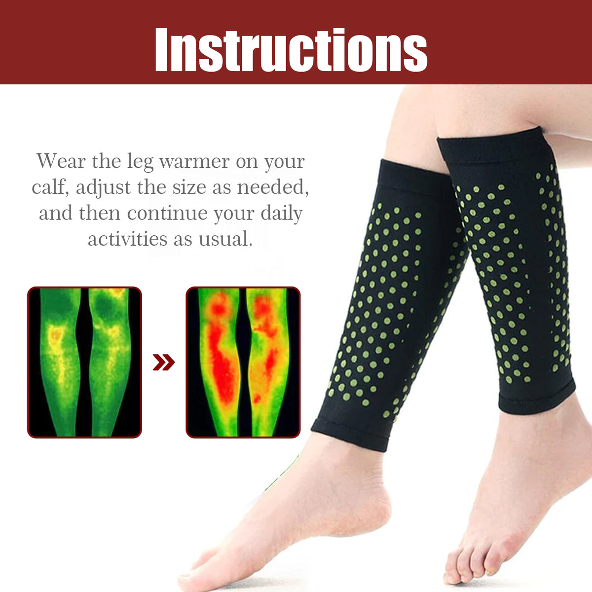 Compression Leg Sleeves for Calf Swelling Relief at Home