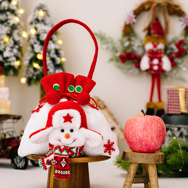 Reusable Christmas Gift Bags With Plush Characters
