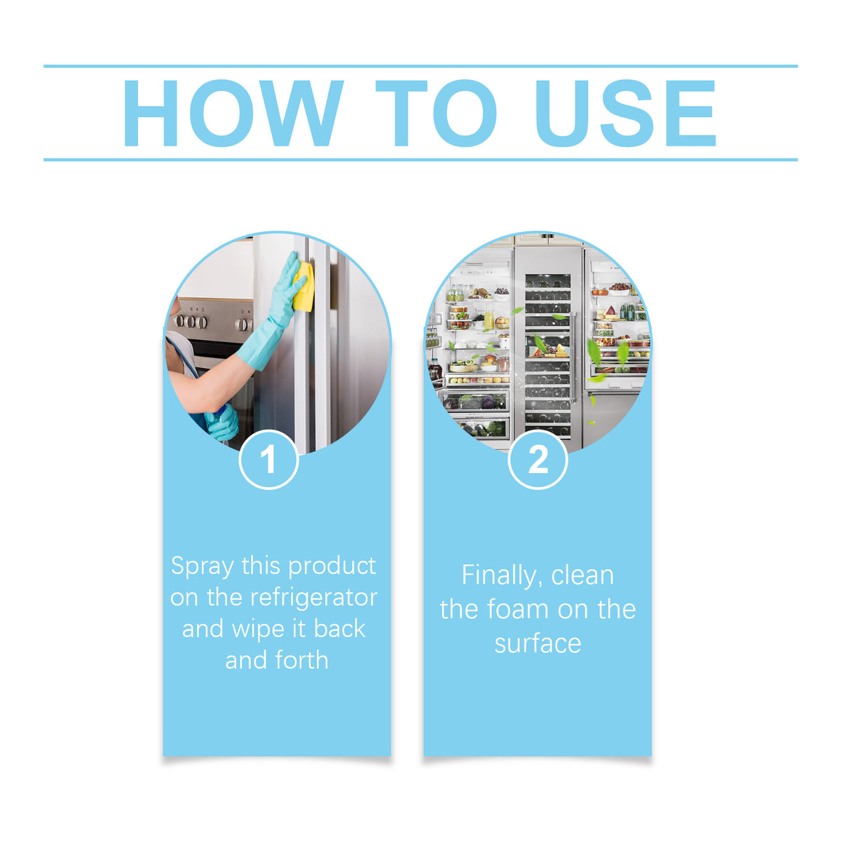 Refrigerator Deodorant Cleaner Spray for Fresh Fridges