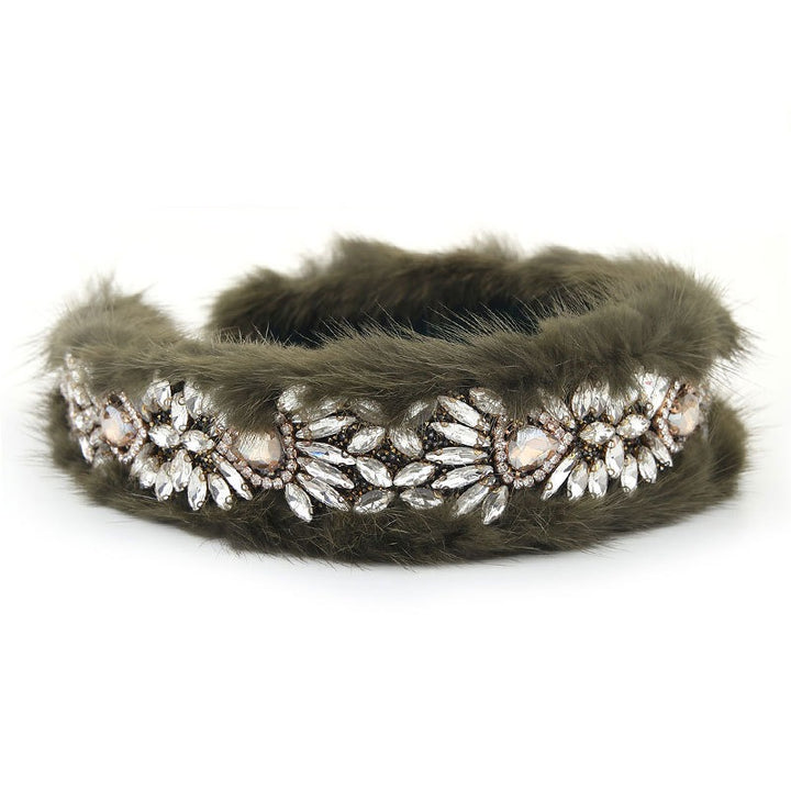 Velvet Crystal Headband for Glamorous Hair Styling