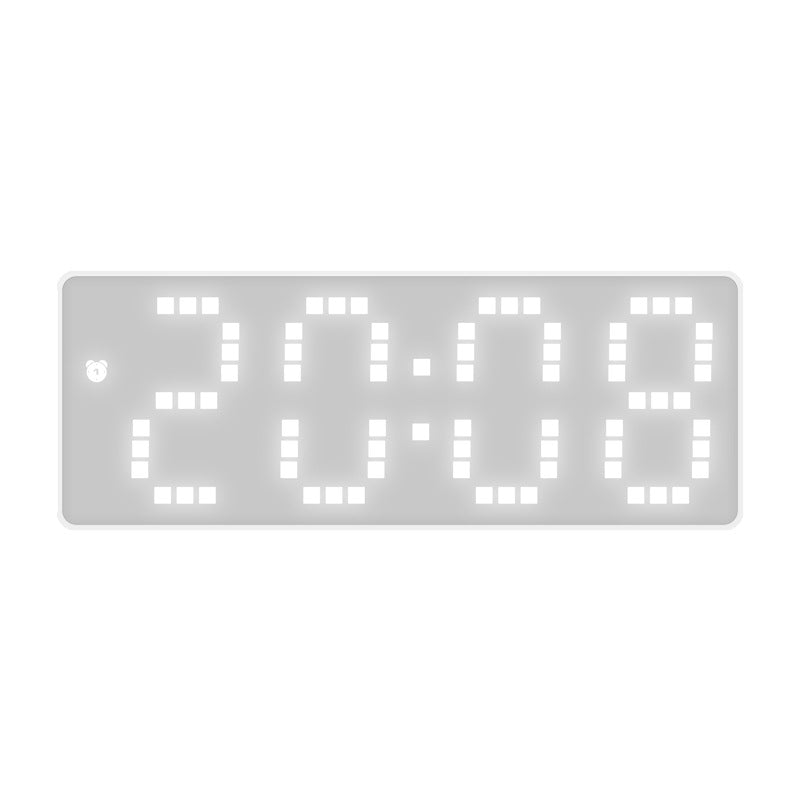 LED Alarm Clock With Mirror Display and Dual Power