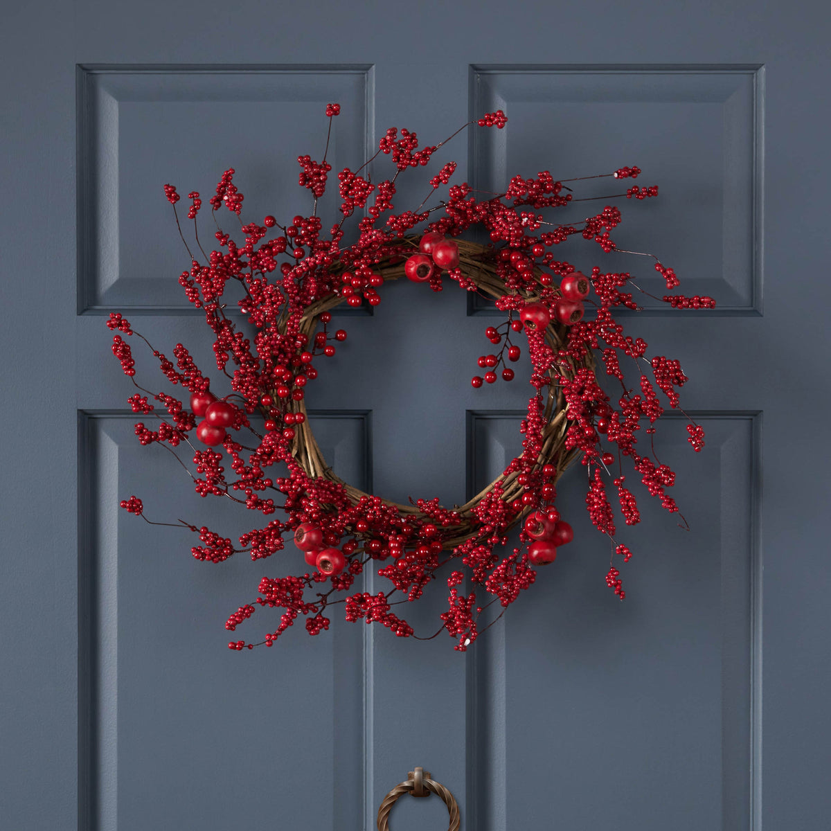 Mixed Berry Wreath 23.5-Inch Festive Holiday Door Decor