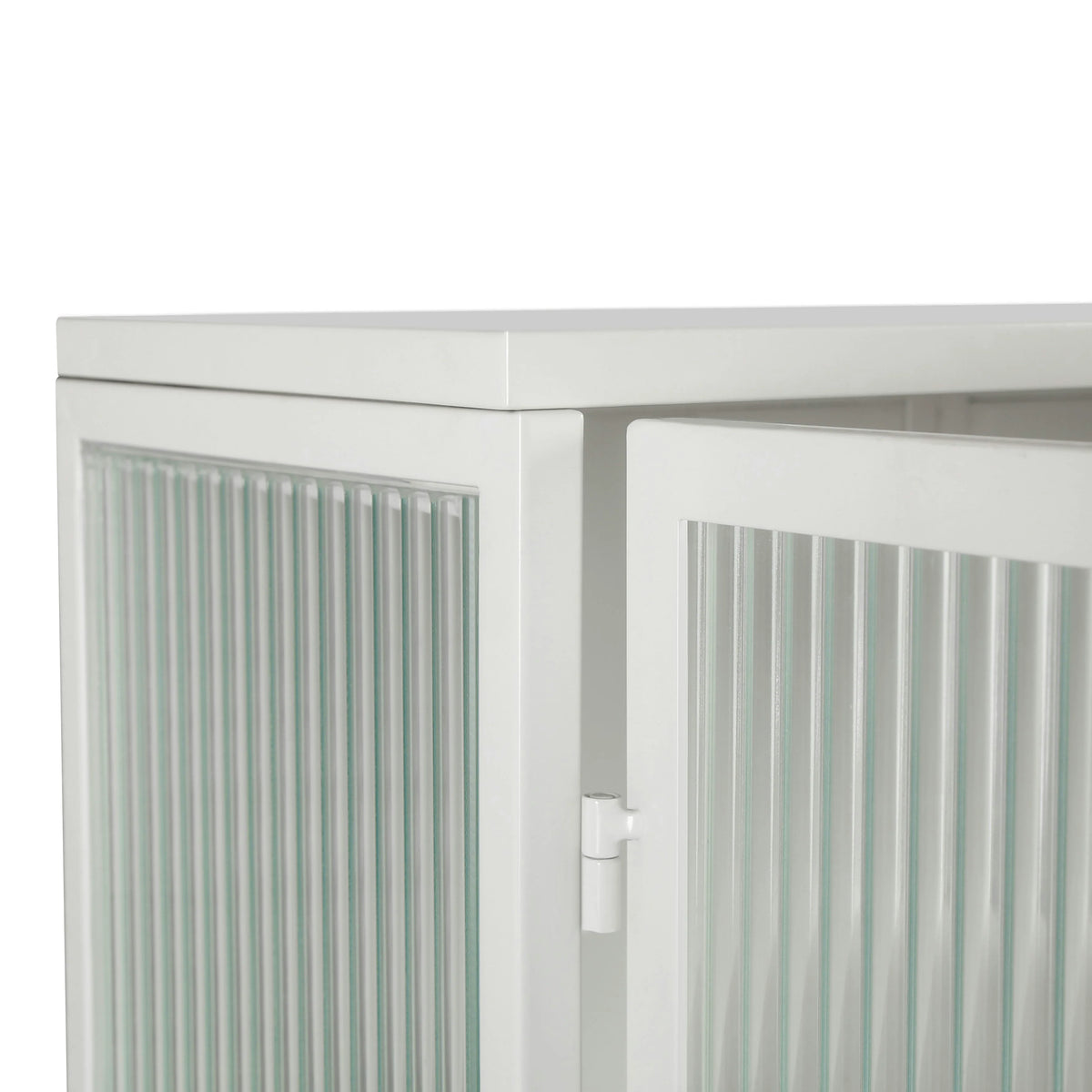 Wall Mounted Bathroom Cabinet with Fluted Glass Doors