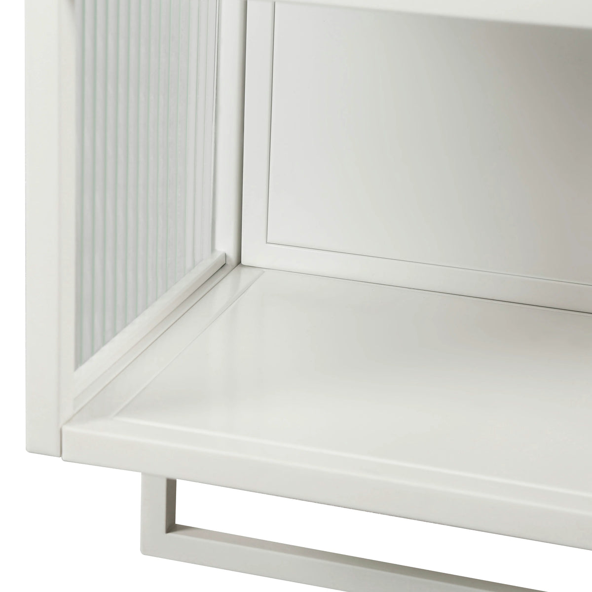 Wall Mounted Bathroom Cabinet with Fluted Glass Doors