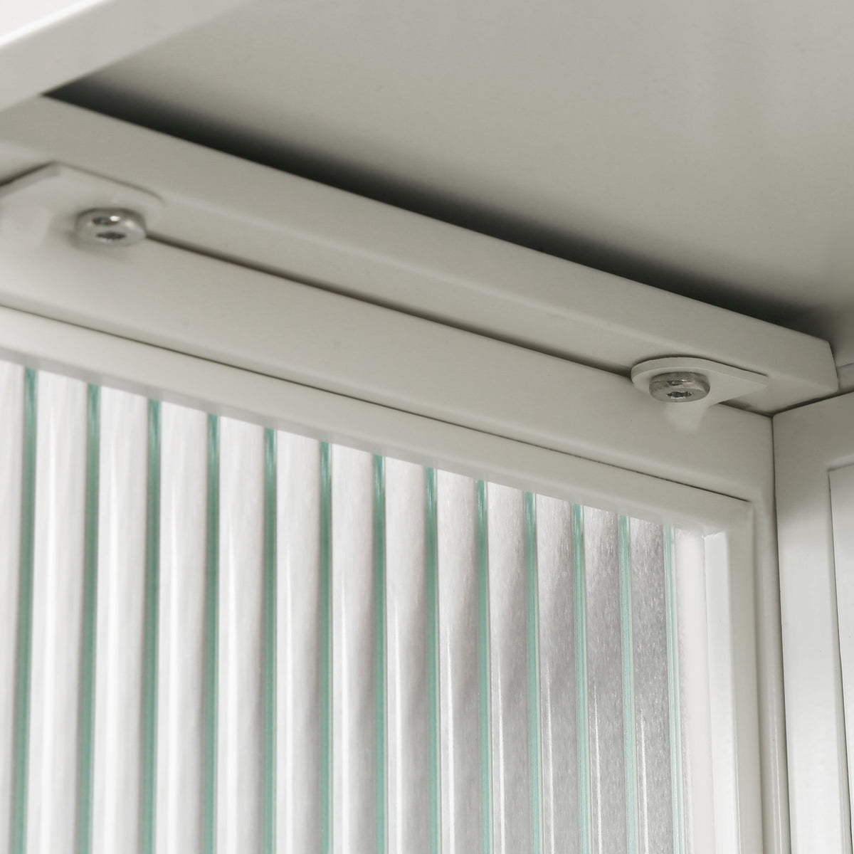 Wall Mounted Bathroom Cabinet with Fluted Glass Doors