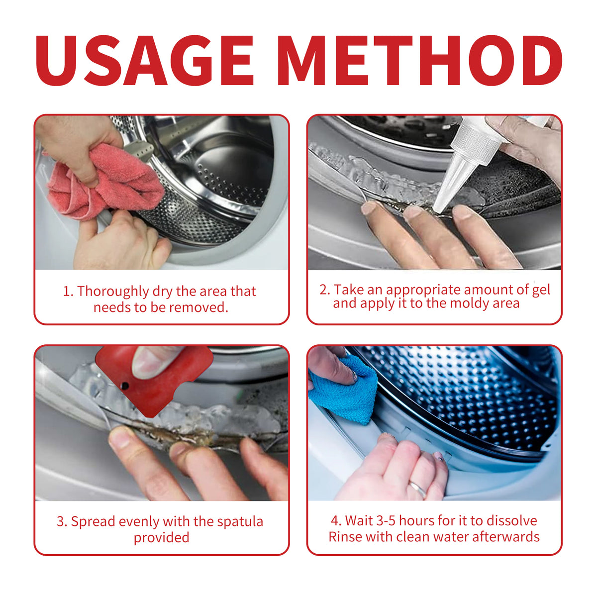 Mildew Remover Gel for Bathroom Tile and Grout Stains