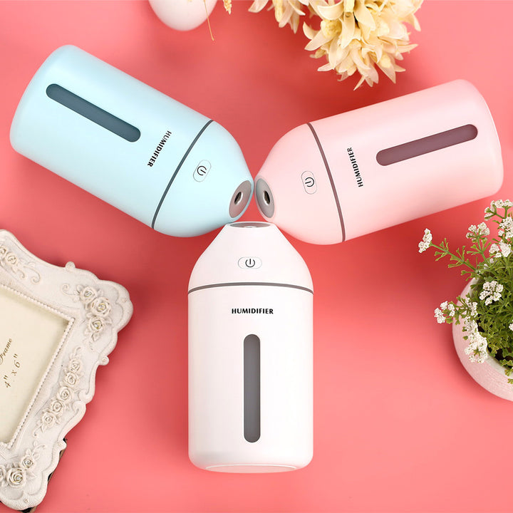 Mini USB Desk Humidifier with Soft Mist for Car & Desk
