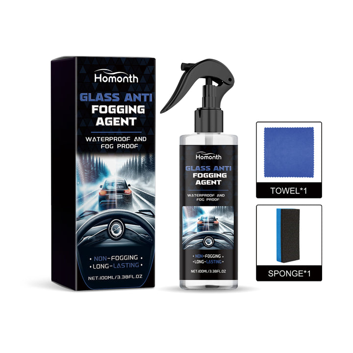 Auto Glass Anti-Fog Spray for Clear Driving Visibility