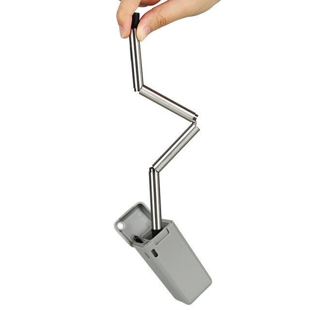 Foldable Reusable Stainless Steel Straw With Carry Case