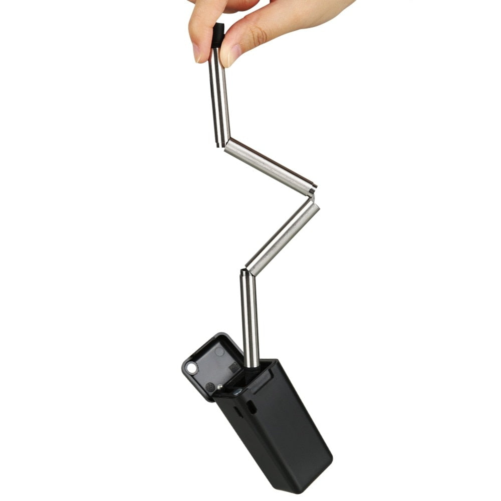 Foldable Reusable Stainless Steel Straw With Carry Case