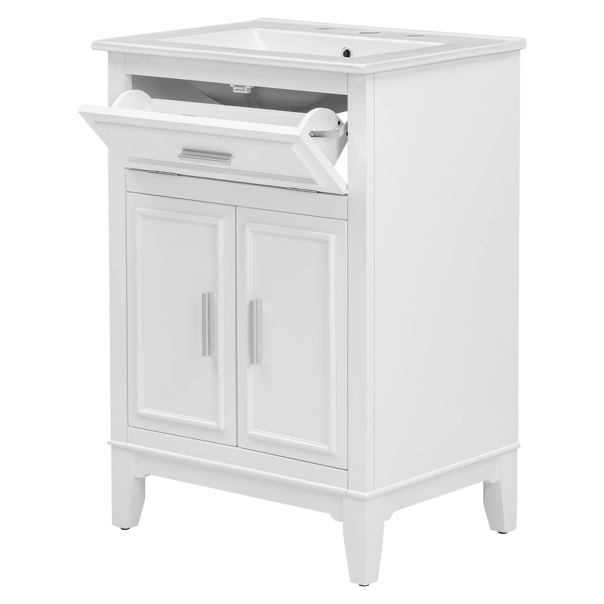 24 Inch Bathroom Vanity with Sink and Tip-Out Drawer