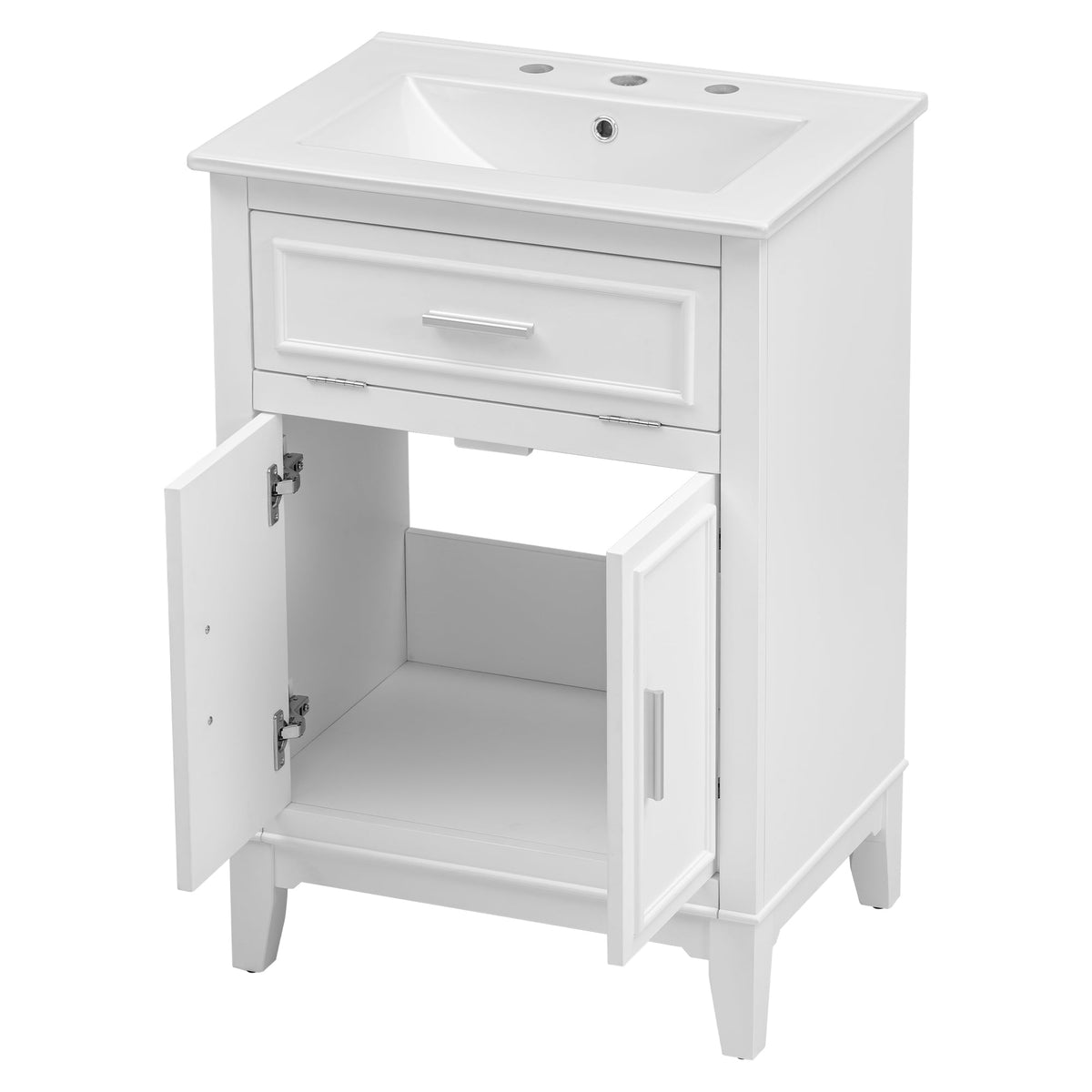 24 Inch Bathroom Vanity with Sink and Tip-Out Drawer