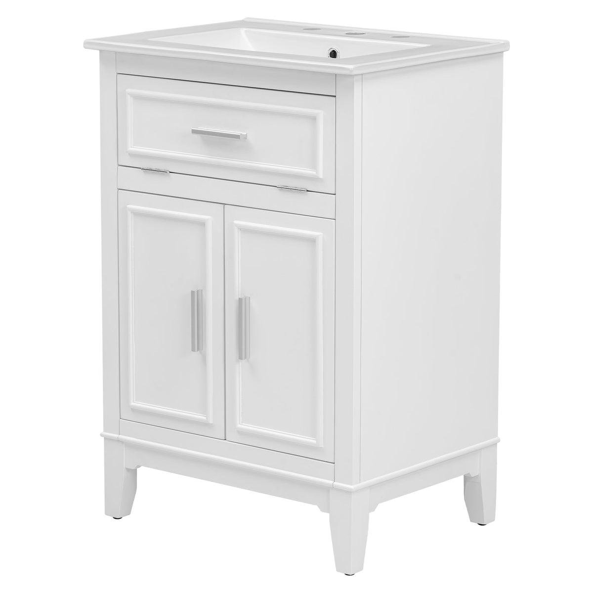 24 Inch Bathroom Vanity with Sink and Tip-Out Drawer