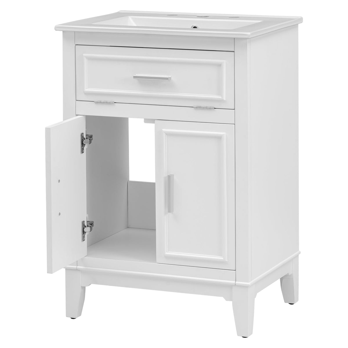24 Inch Bathroom Vanity with Sink and Tip-Out Drawer
