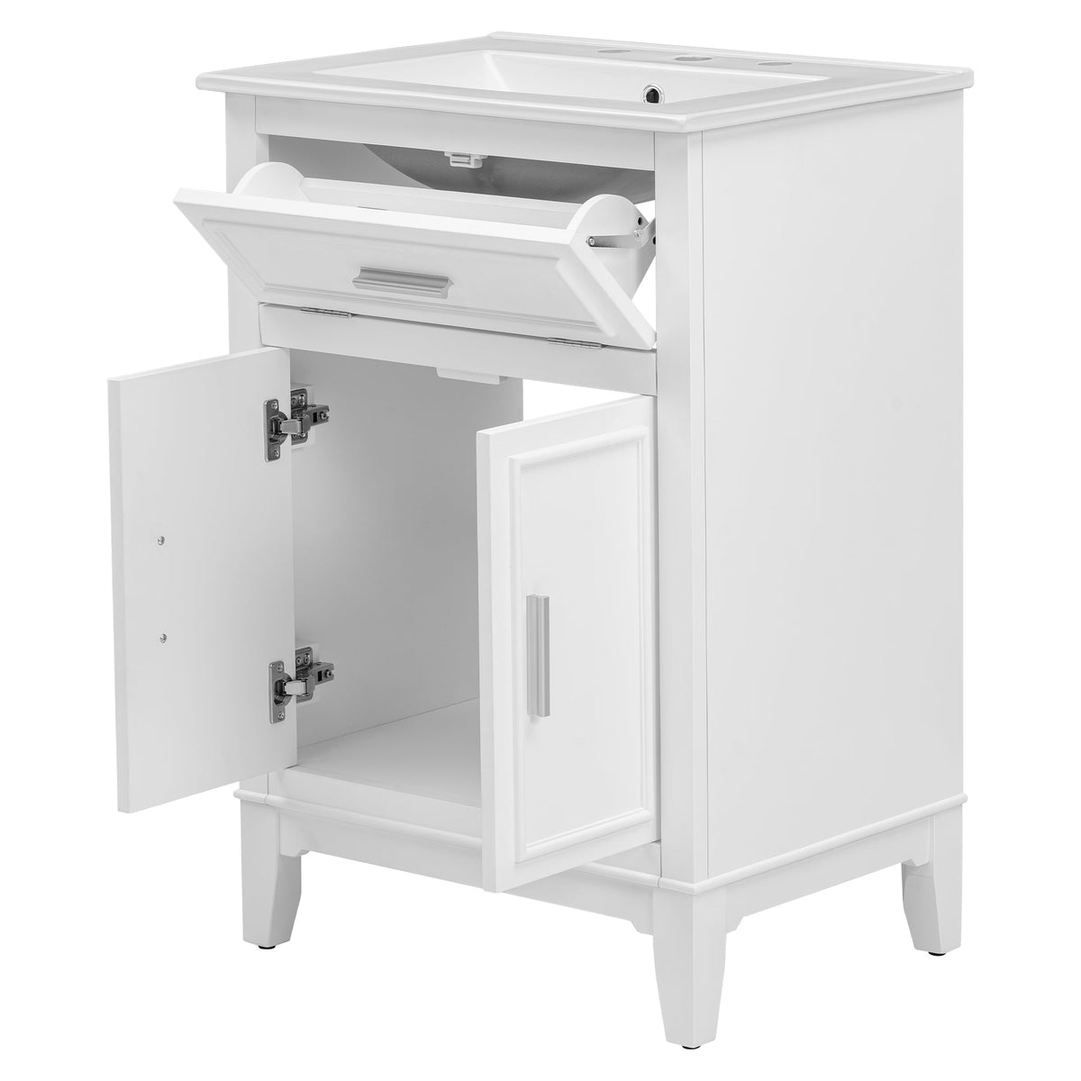 24 Inch Bathroom Vanity with Sink and Tip-Out Drawer