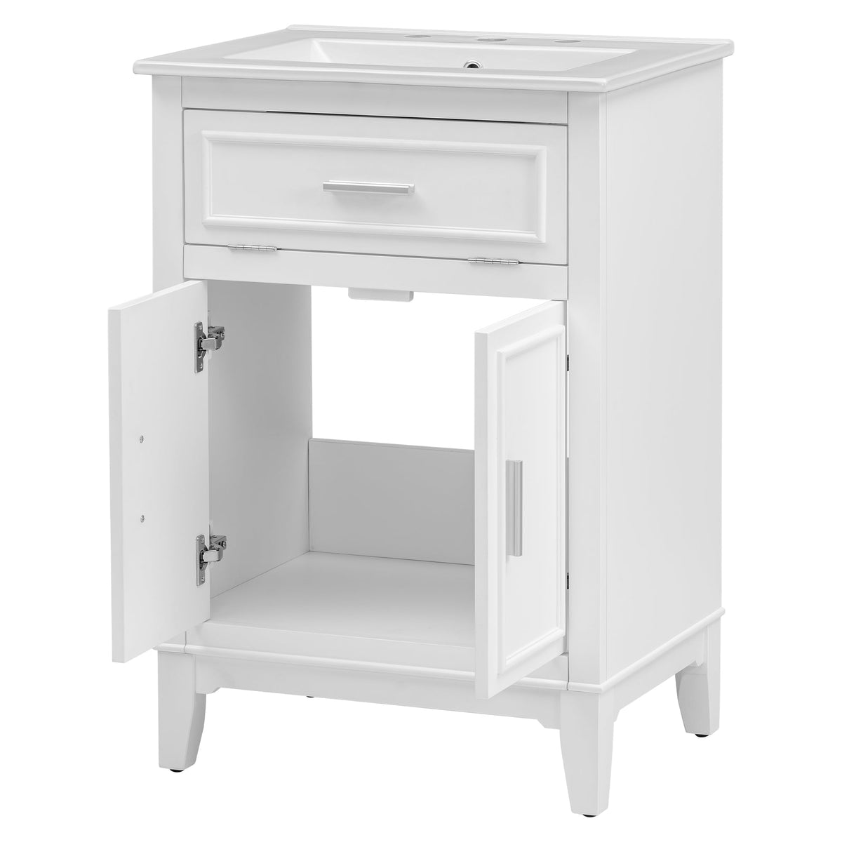 24 Inch Bathroom Vanity with Sink and Tip-Out Drawer