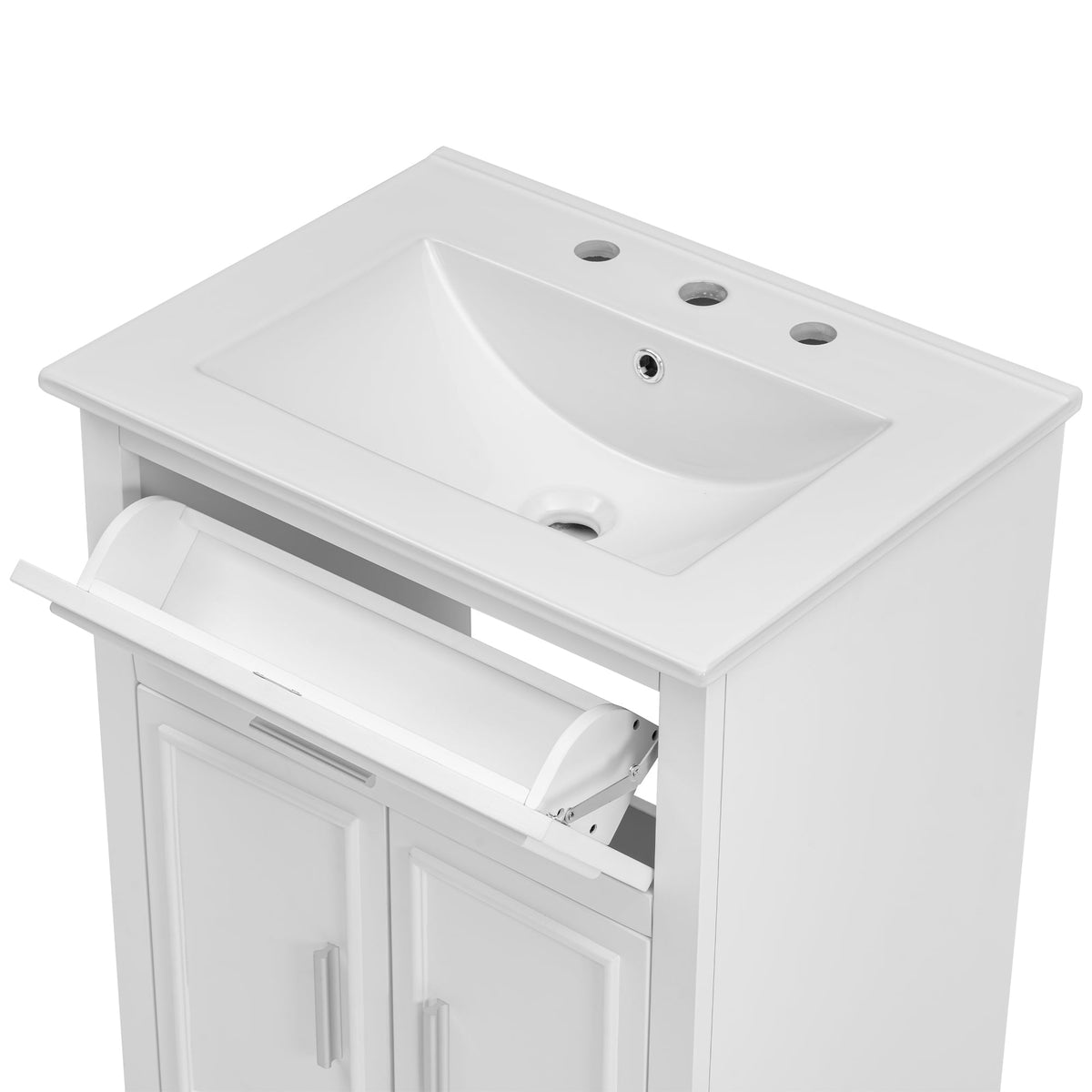 24 Inch Bathroom Vanity with Sink and Tip-Out Drawer