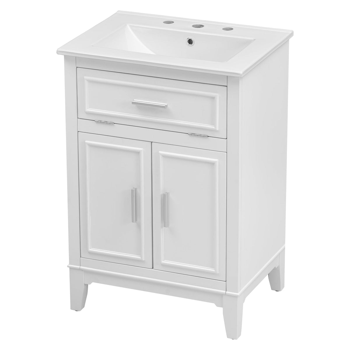 24 Inch Bathroom Vanity with Sink and Tip-Out Drawer