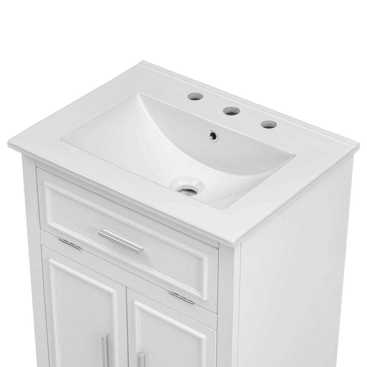 24 Inch Bathroom Vanity with Sink and Tip-Out Drawer