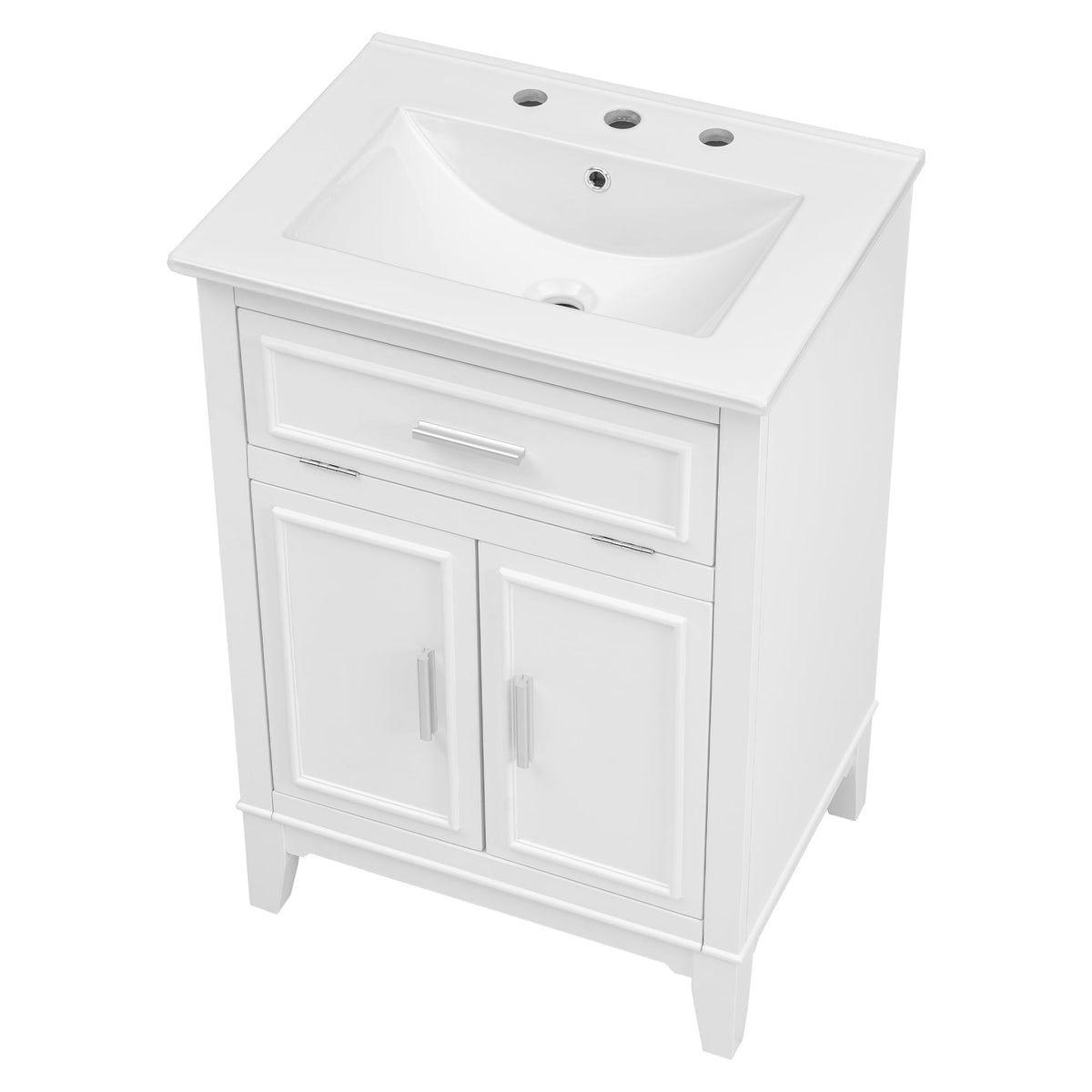 24 Inch Bathroom Vanity with Sink and Tip-Out Drawer