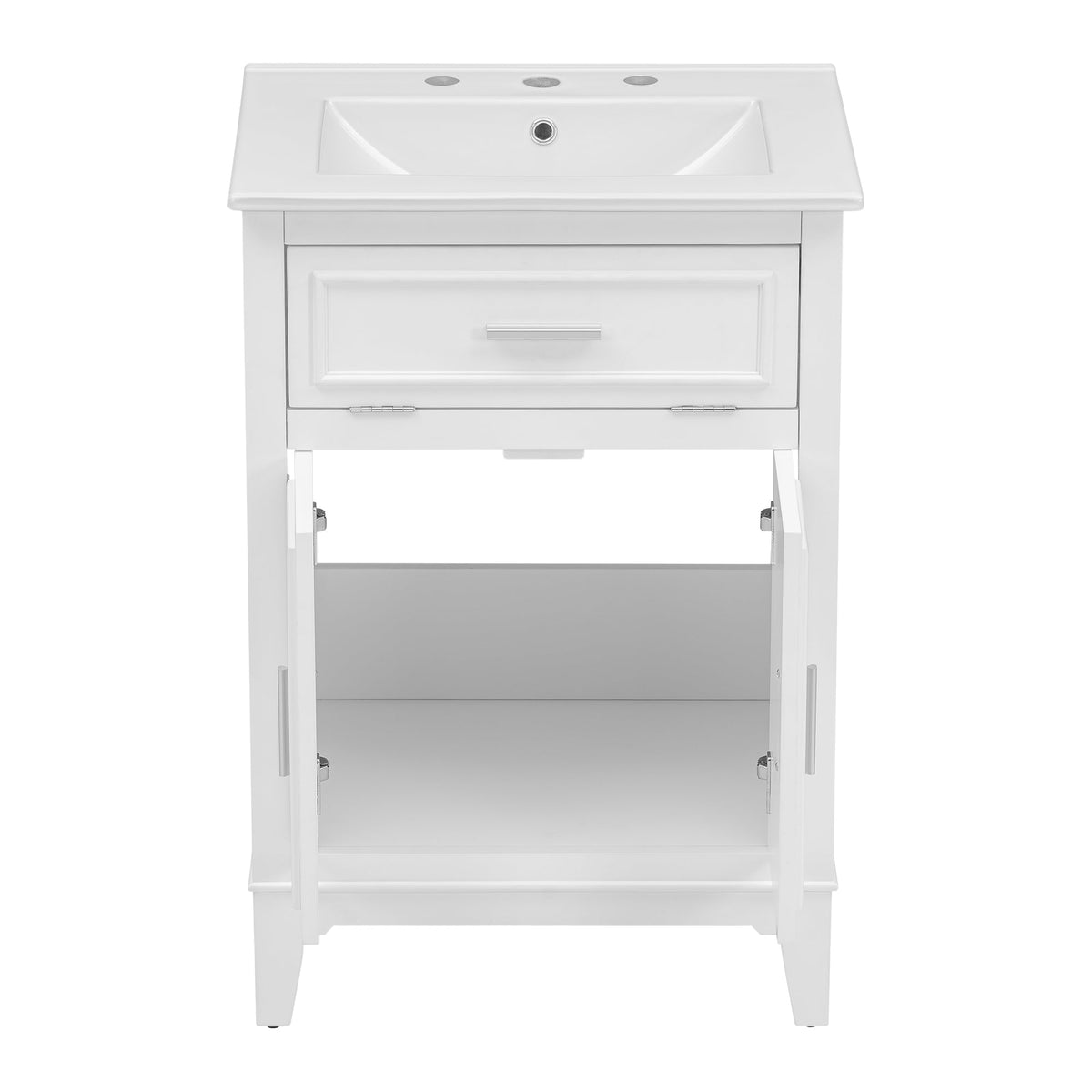 24 Inch Bathroom Vanity with Sink and Tip-Out Drawer