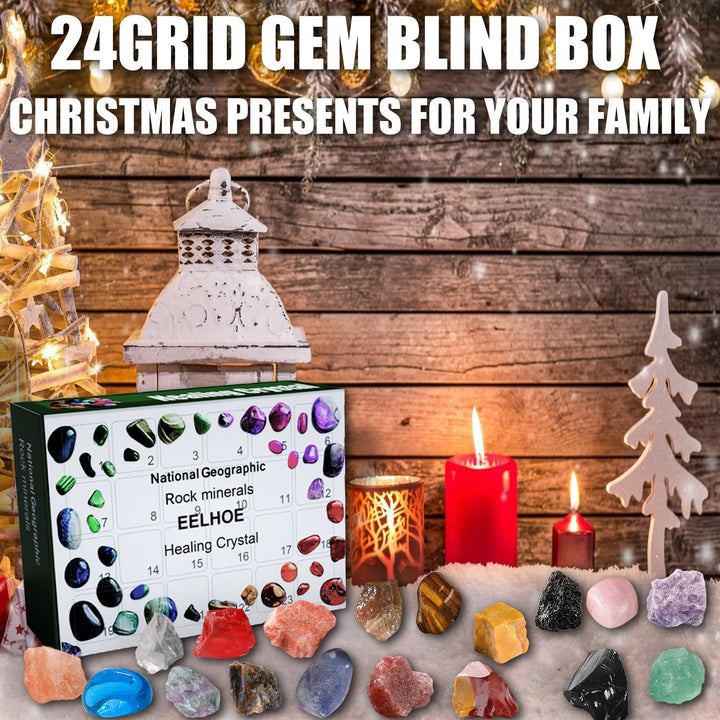 24 Grid Mineral Blind Box Christmas Crystal Gift Set