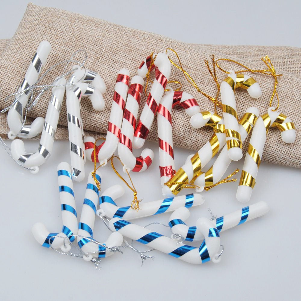 Candy Cane Christmas Ornaments, 24-Piece Festive Set